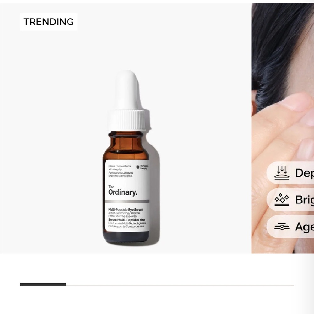 The Ordinary Multi-Peptide Eye Serum - White and Brown